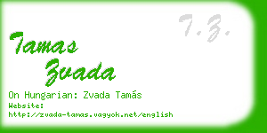tamas zvada business card
